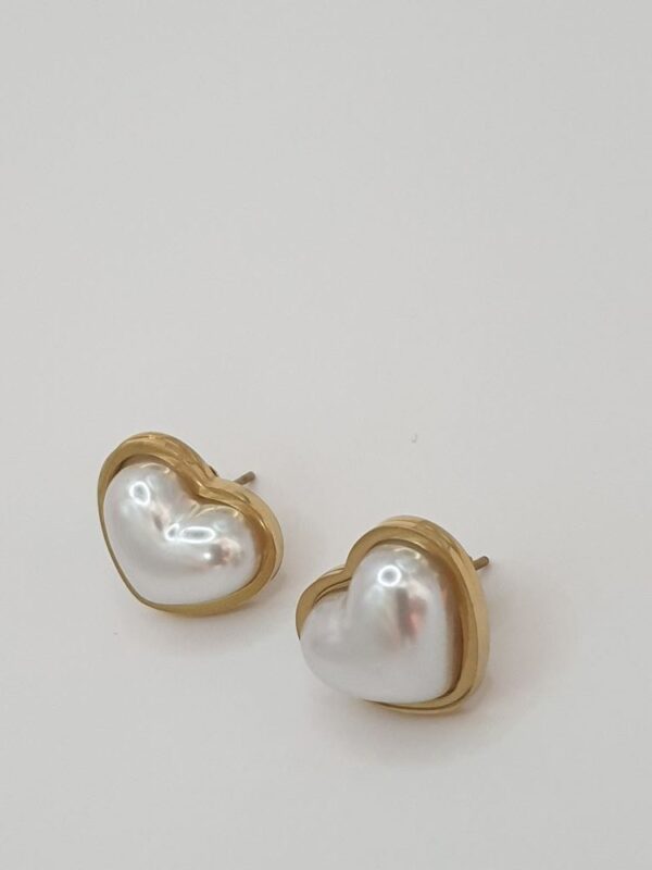 HEART PEARL PENDANT WITH EARRINGS - Image 2