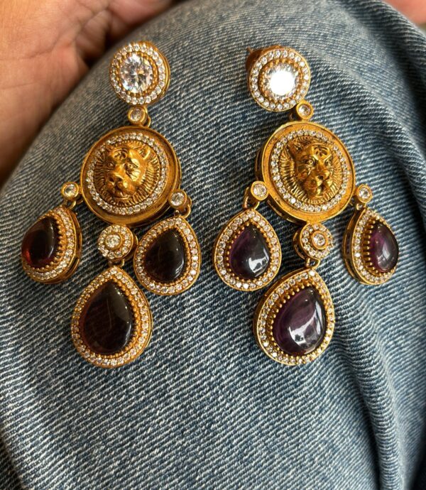 Sabyasachi Inspired Danglers Zircon/AD Earring