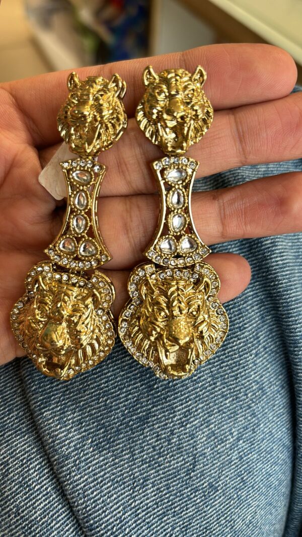 Sabyasachi Inspired Danglers Zircon/AD Earring