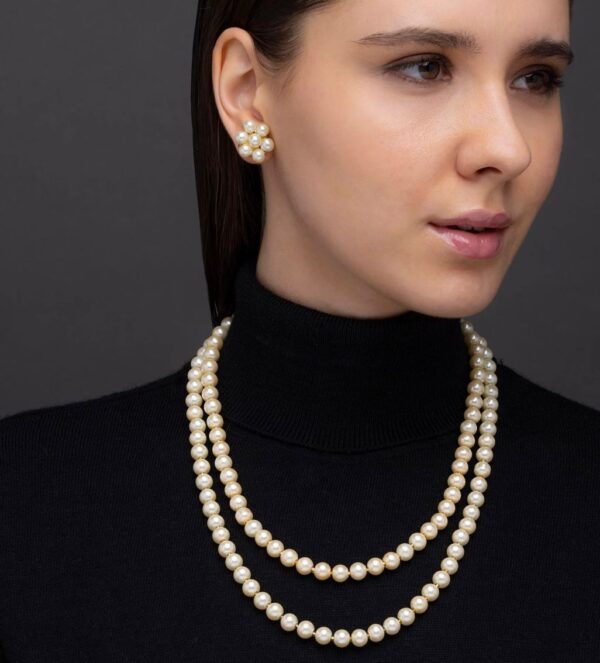 DOUBLE LAYERED PEARL NECKPIECE